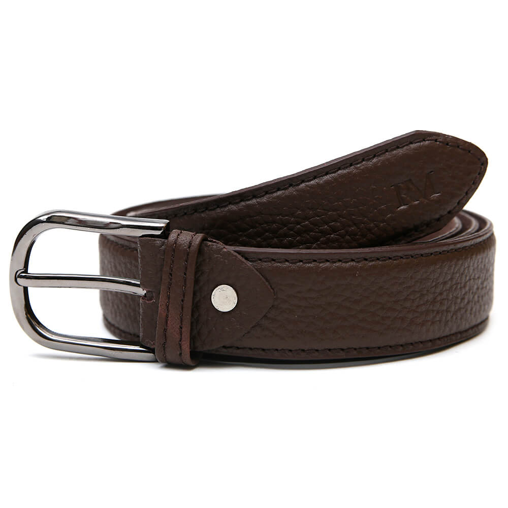 Brown leather belts