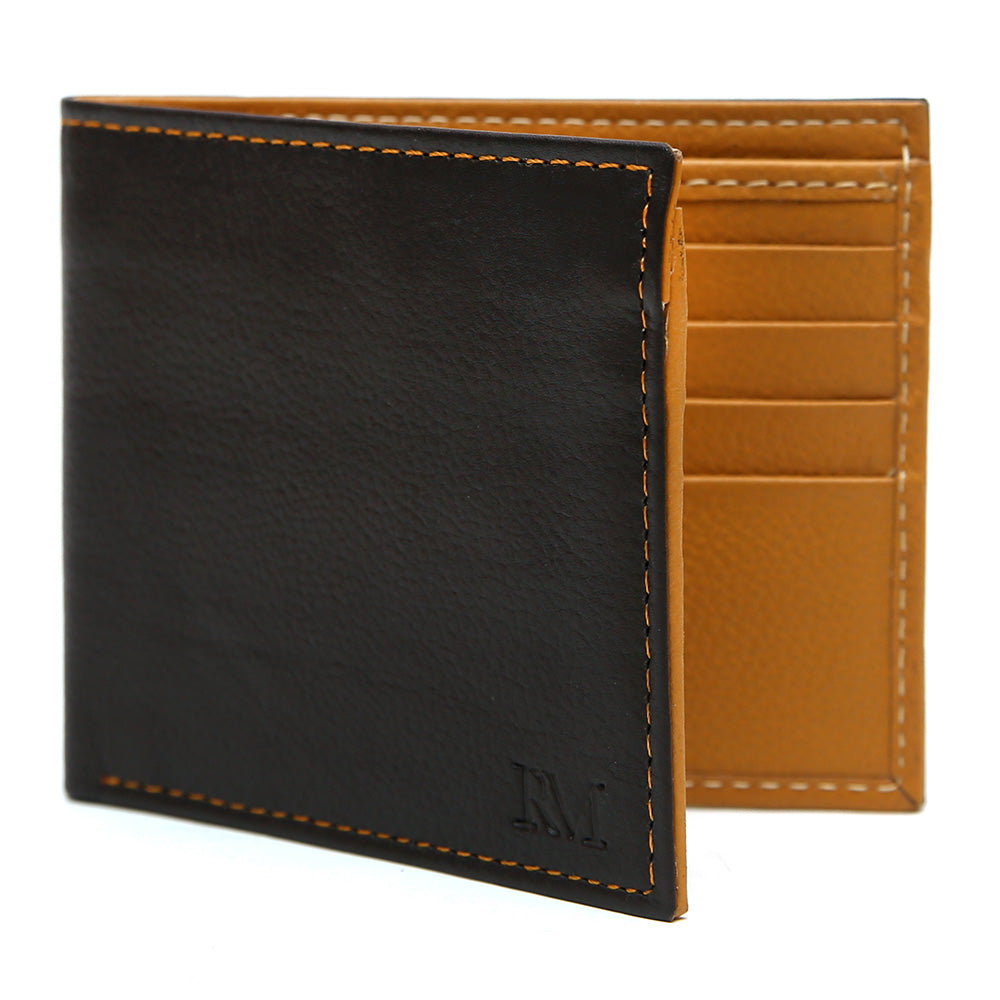 Mesmeric Mustard Black Wallet