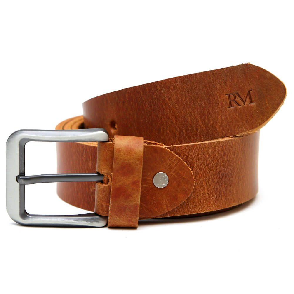 Mustard leather belts